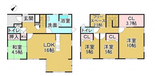 物件画像 一戸建て 野洲市竹ヶ丘 間取り