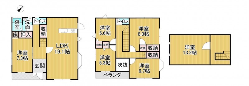 物件画像 一戸建て 野洲市西河原 間取り