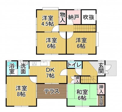 物件画像 一戸建て 近江八幡市白鳥町 間取り