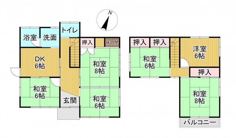 物件画像 一戸建て 長浜市小谷丁野町 間取り