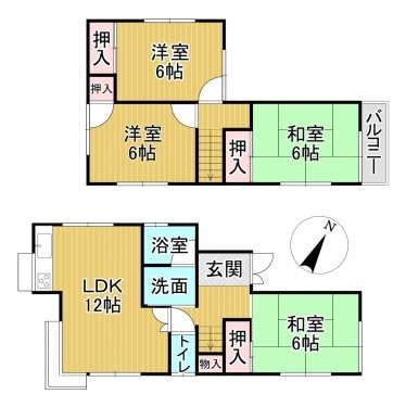 物件画像 一戸建て 長浜市西浅井町余 間取り
