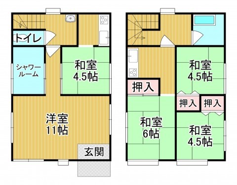 物件画像 一戸建て 長浜市末広町 間取り