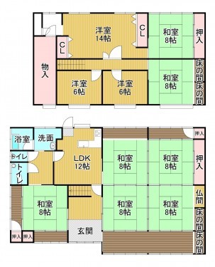 物件画像 一戸建て 長浜市鍛冶屋町 間取り