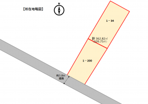 鶴岡市下川、土地の間取り画像です