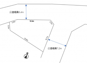 鶴岡市新形町、土地の間取り画像です