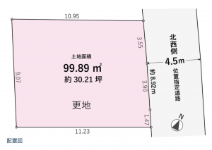 船橋市前原東、土地の間取り画像です