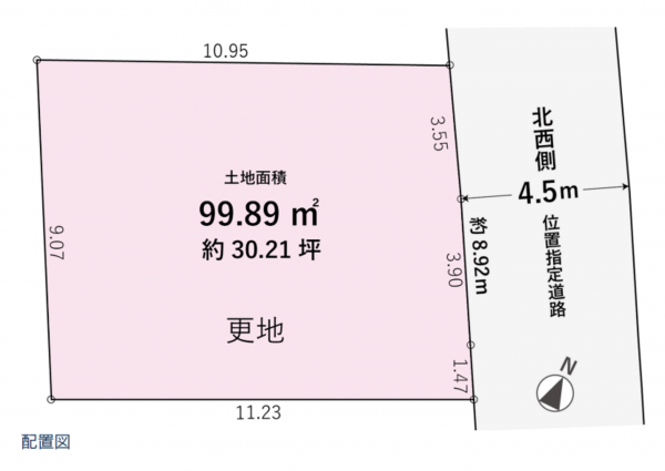 船橋市前原東、土地の間取り画像です