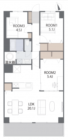 船橋市前原西、マンションの間取り画像です