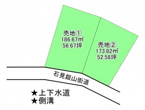 福山市新市町大字戸手、土地の間取り画像です