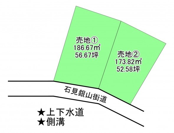 福山市新市町大字戸手、土地の間取り画像です