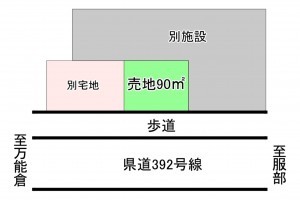 福山市駅家町大字法成寺、土地の間取り画像です