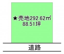 福山市新市町大字宮内、土地の間取り画像です