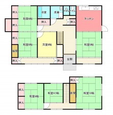 福山市駅家町大字中島、中古一戸建ての間取り画像です