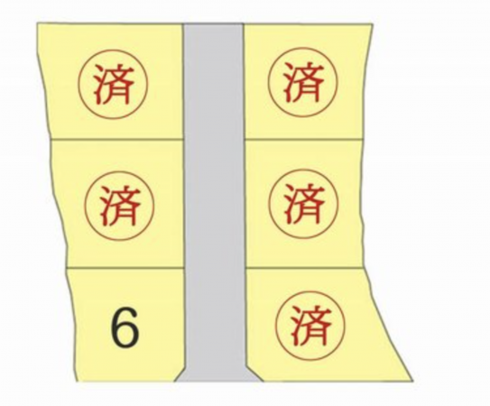 福山市御幸町大字上岩成、土地の間取り画像です
