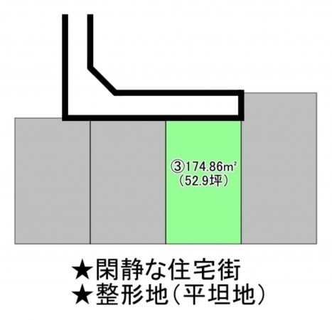 福山市御幸町大字上岩成、土地の間取り画像です