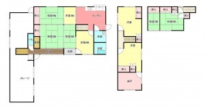 福山市神辺町字十三軒屋、中古一戸建ての間取り画像です