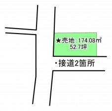 福山市新市町大字新市、土地の間取り画像です