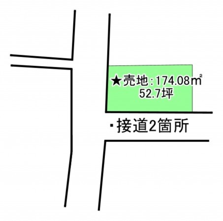 福山市新市町大字新市、土地の間取り画像です