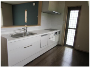福山市御幸町大字下岩成、新築一戸建てのキッチン画像です
