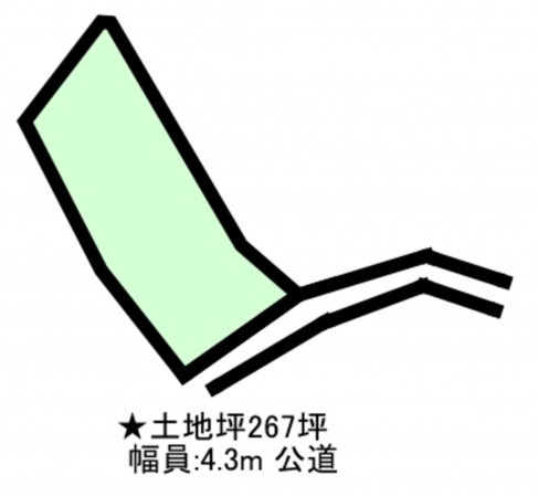 福山市新市町大字宮内、土地の間取り画像です