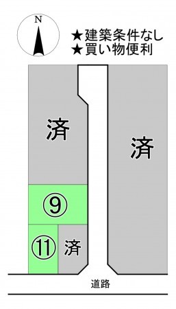 福山市、土地の間取り画像です