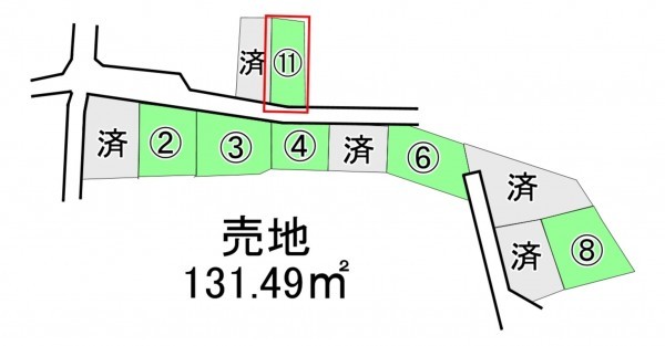 福山市駅家町大字中島、土地の間取り画像です
