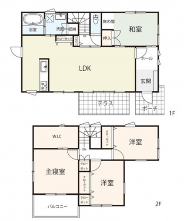 福山市、中古一戸建ての間取り画像です