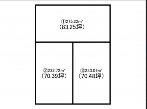 福山市神辺町字道上、土地の間取り画像です