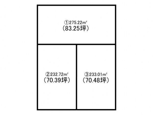福山市神辺町字道上、土地の間取り画像です