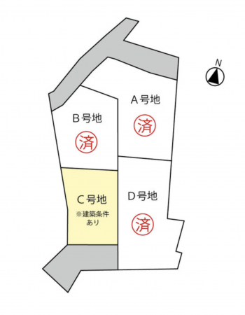 福山市駅家町大字法成寺、土地の間取り画像です