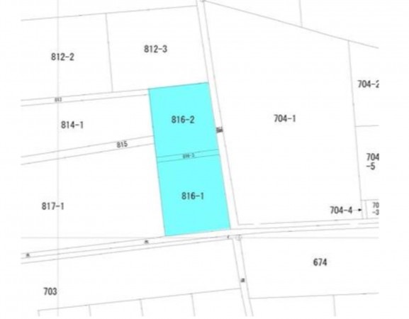 福山市御幸町大字森脇、土地の間取り画像です