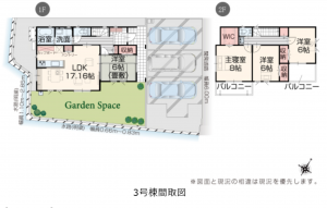 福山市、新築一戸建ての間取り画像です