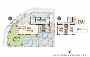 福山市、新築一戸建ての間取り画像です