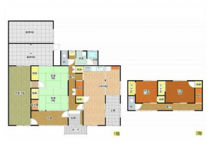 福山市駅家町大字万能倉、中古一戸建ての間取り画像です
