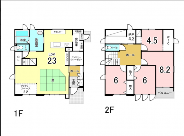 福山市駅家町大字近田、中古一戸建ての間取り画像です