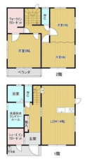 福山市、中古一戸建ての間取り画像です