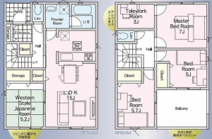 福山市駅家町大字万能倉、新築一戸建ての間取り画像です