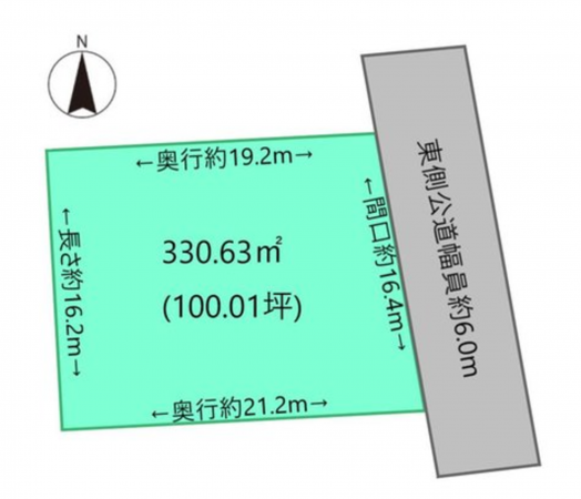 福山市加茂町字中野、土地の間取り画像です