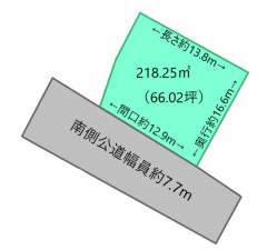 府中市中須町、土地の間取り画像です