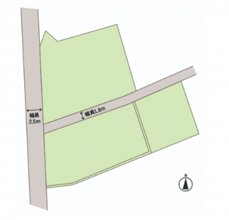 福山市加茂町字芦原、土地の間取り画像です