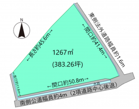 福山市新市町大字下安井、土地の間取り画像です