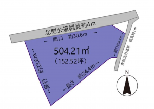 福山市新市町大字下安井、土地の間取り画像です