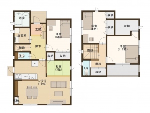 府中市桜が丘、新築一戸建ての間取り画像です