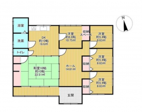 福山市、中古一戸建ての間取り画像です