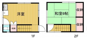 福山市、中古一戸建ての間取り画像です