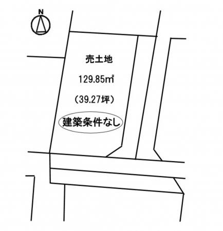 福山市御幸町大字森脇、土地の間取り画像です