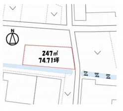 福山市駅家町大字近田、土地の間取り画像です
