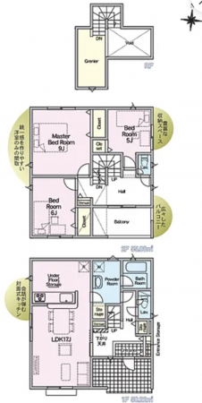 福山市、新築一戸建ての間取り画像です