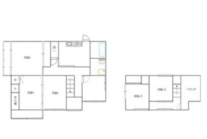 府中市府中町、中古一戸建ての間取り画像です