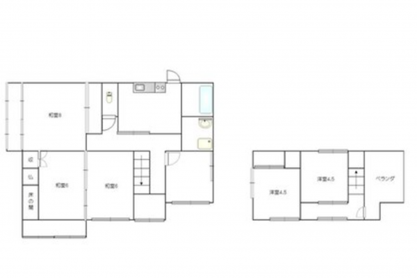 府中市府中町、中古一戸建ての間取り画像です